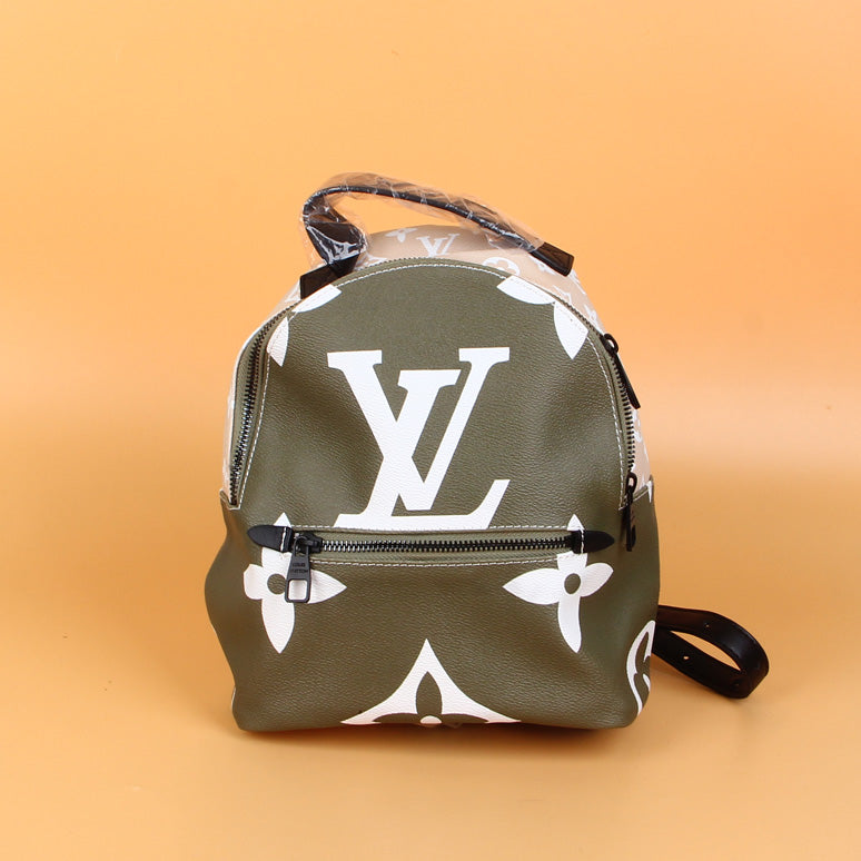 Green Classic Backpack American Style Small Bag