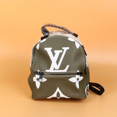 Green Classic Backpack American Style Small Bag