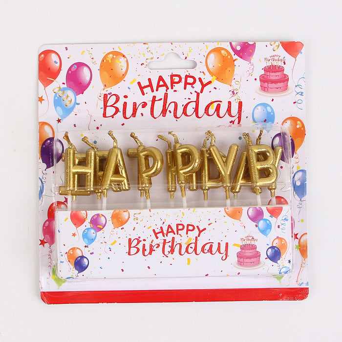 Happy Birthday Golden Color Candles