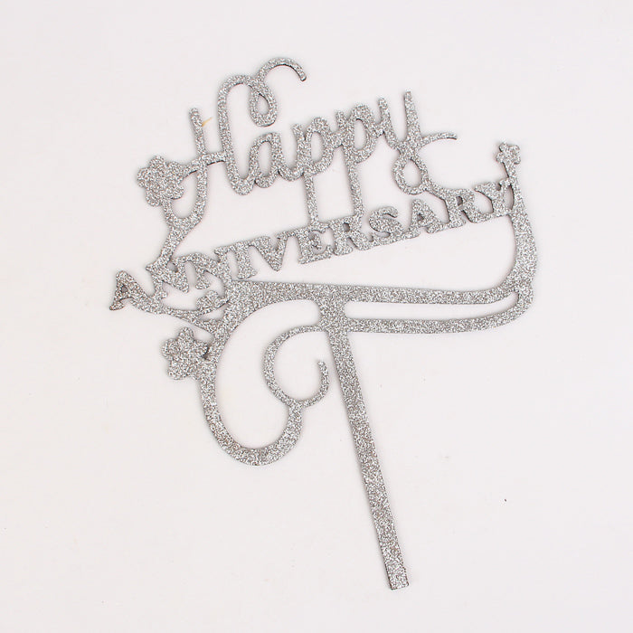 Happy Birthday & Happy Anniversary Cake Topper Birthday Party Decoration