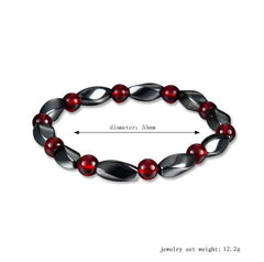 Hematite Red Beaded Bracelet - Thebuyspot.com