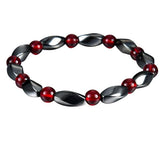 Hematite Red Beaded Bracelet