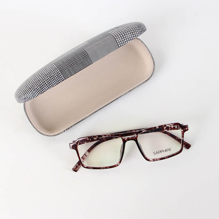 Fancy Black Rectangle Design Eyeglasses