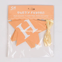 Happy Birthday Paper Flags 13 Pcs
