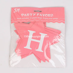 Happy Birthday Paper Flags 13 Pcs