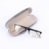 Black & Yellow Rectangular Eyeglasses