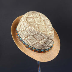 Kahki Beach Summer Women Men Elegant Beach Cap Panama Hat