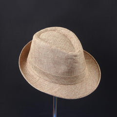 Khaki Panama Fashion Spring Summer Wide Brim Beach Hat