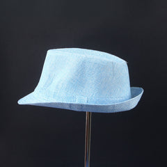Light Blue Panama Fashion Spring Summer Wide Brim Beach Hat