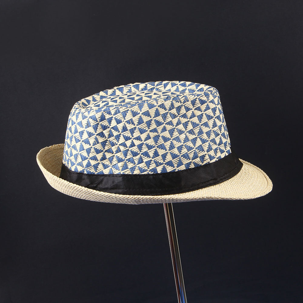 Summer Casual Plaid Cap Beach Straw Caps Fedora Sun Hats