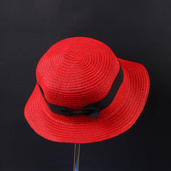 Red Fashion Bow Casual Brim Cap