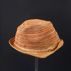 Foldable Striped Summer Fashion Hat
