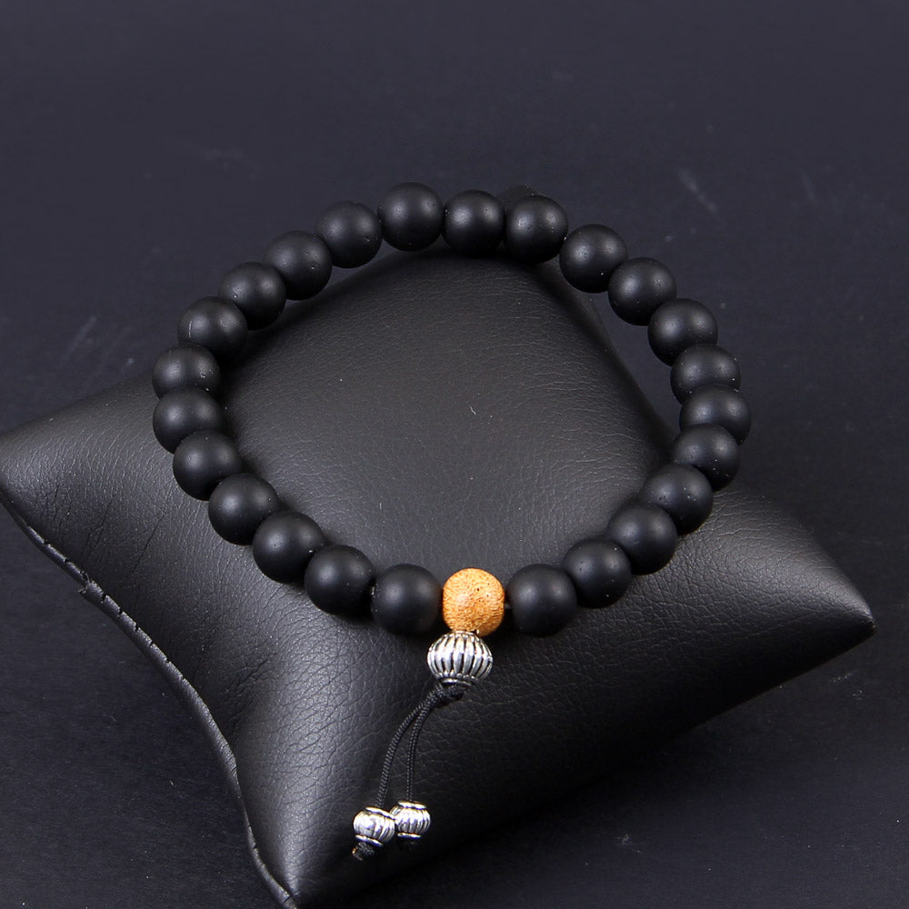 black Pulseira Onyx Beads Bracelets