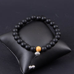 black Pulseira Onyx Beads Bracelets
