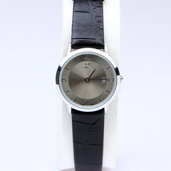Silver Small Dial Brown Leather Strap 1198 Women Wrist Watch