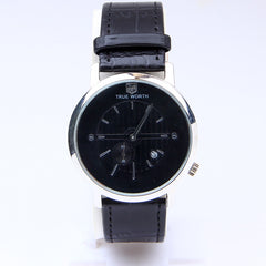 Black Leather Strap 1190 Men's Wrist Watch