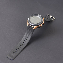 Black Rubber Sports 1308 Men's Wrist Watch