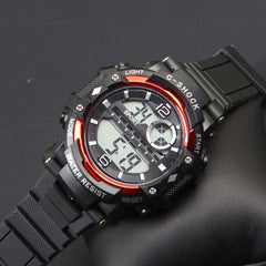Black Strap Digital Sports C1094 Kids Watch