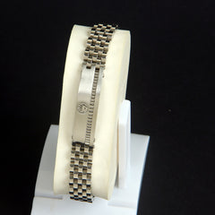 Silver R Chain Bracelet