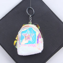 Keychain with Sequence Pouch White