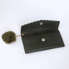 Womens Fashionable Wallet Dark Green