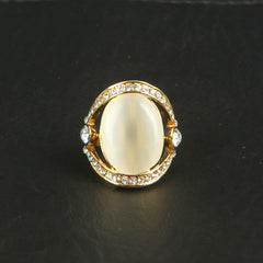 Woman Golden Ring White