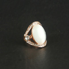 Woman Rose Gold Ring White