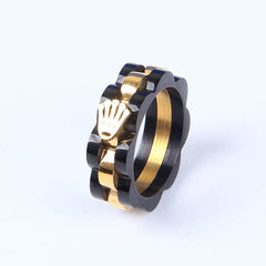 Branded Black n Golden Women Ring