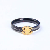Branded Women's Fancy Black Ring