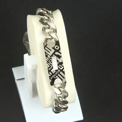 Silver Black Chain Bracelets P