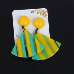 New Fashion Stripes Earring Yellow