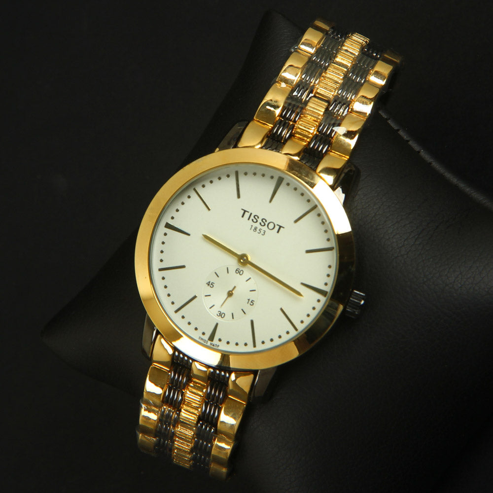 Golden Black Chain Men's Wrist Watch