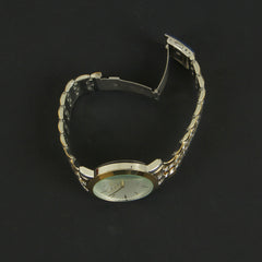 Golden Silver Chain Men's Wrist Watch T