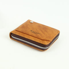 Men Light Brown Wallet Zipper