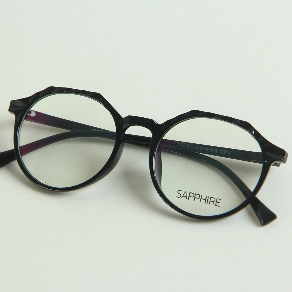Black Classic Oval Shape Frame