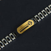 Black Silver Chain Bracelets LV