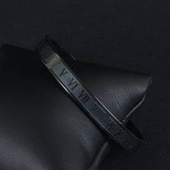 Mens Black Branded Kara Numeric
