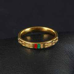 Mens Golden Stripe Ring