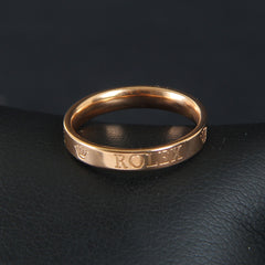 Mens Rosegold R Ring