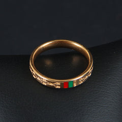 Mens Rosegold Stripe Ring