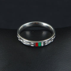 Mens Silver Stripe Ring