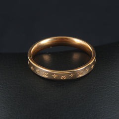 Mens Rosegold XL Pattern Ring