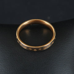 Mens Rosegold XL Pattern Ring
