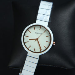 Women's Wrist Watch White Dial with White Strap