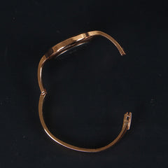 Women's Bracelet Wrist Watch Rosegold Watch With Black Dial