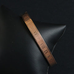 Mens Rosegold Branded Kara Numeric