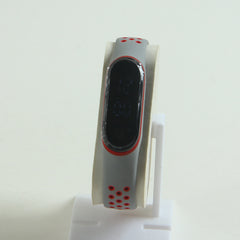 Kids LED wrist watch grey and red design