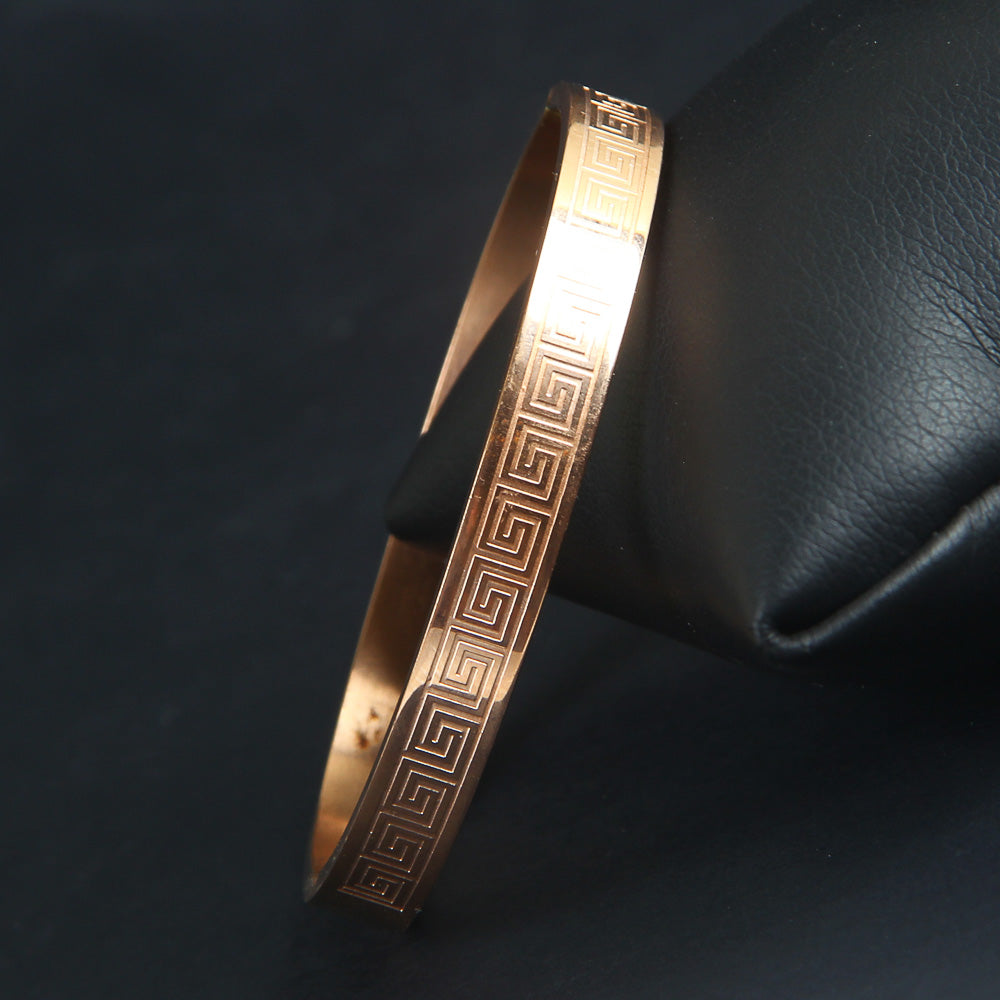 Mens Rosegold Branded Kara