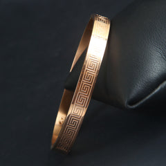 Mens Rosegold Branded Kara