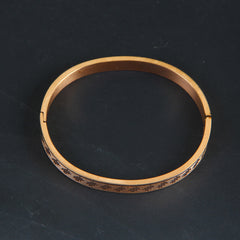 Mens Rosegold Branded Kara